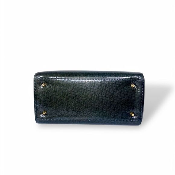 DIOR Olive Green Monogram Patent Leather Lady Dior Bag - Picture 10 of 16
